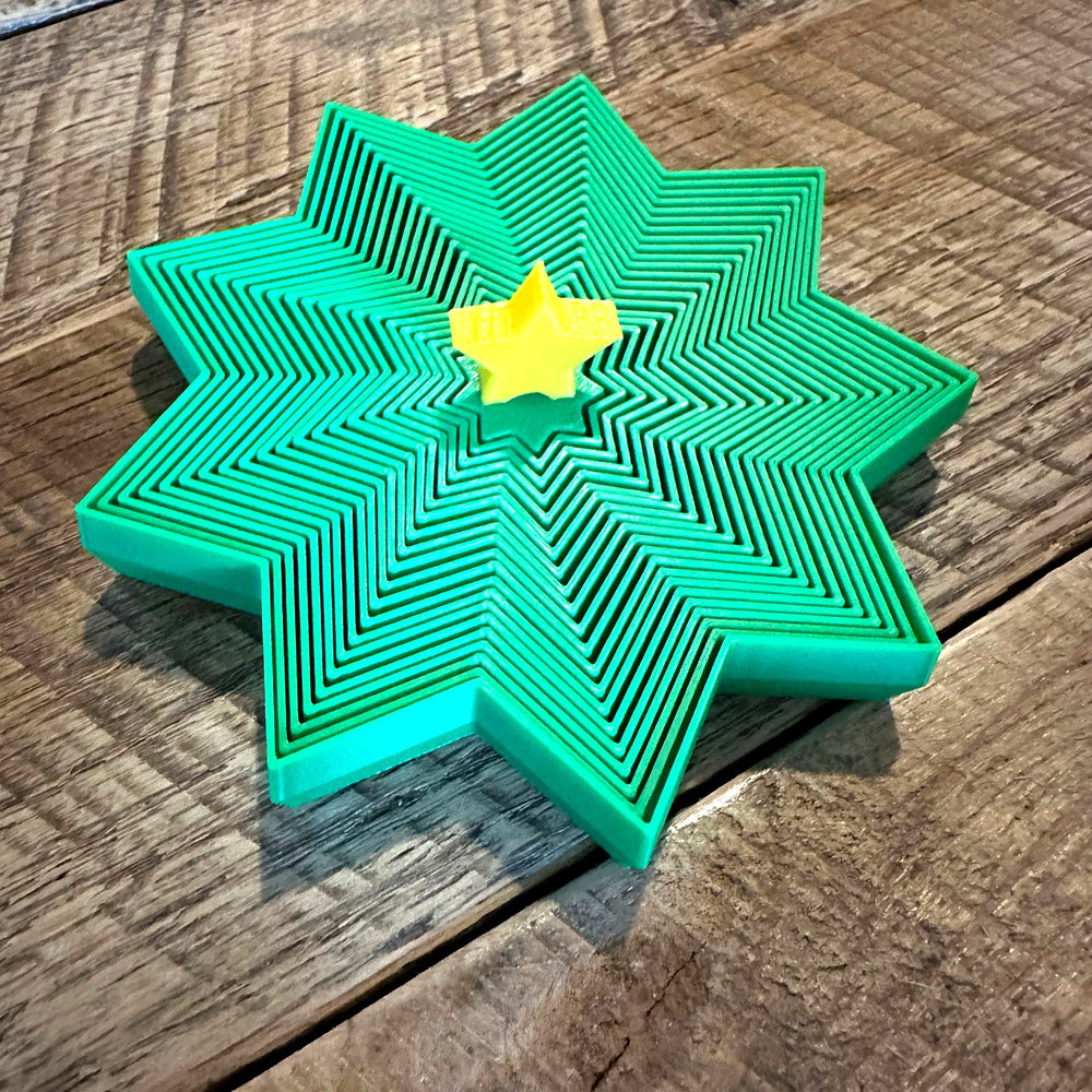 Christmas Spiral Fidget Spinner - 3D printed by The Brave Barn
