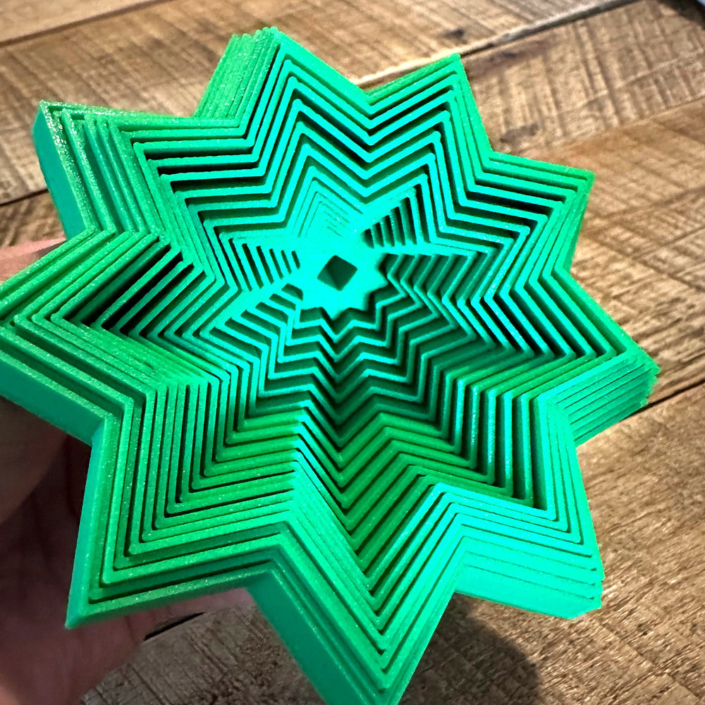 Christmas Spiral Fidget Spinner - 3D printed by The Brave Barn