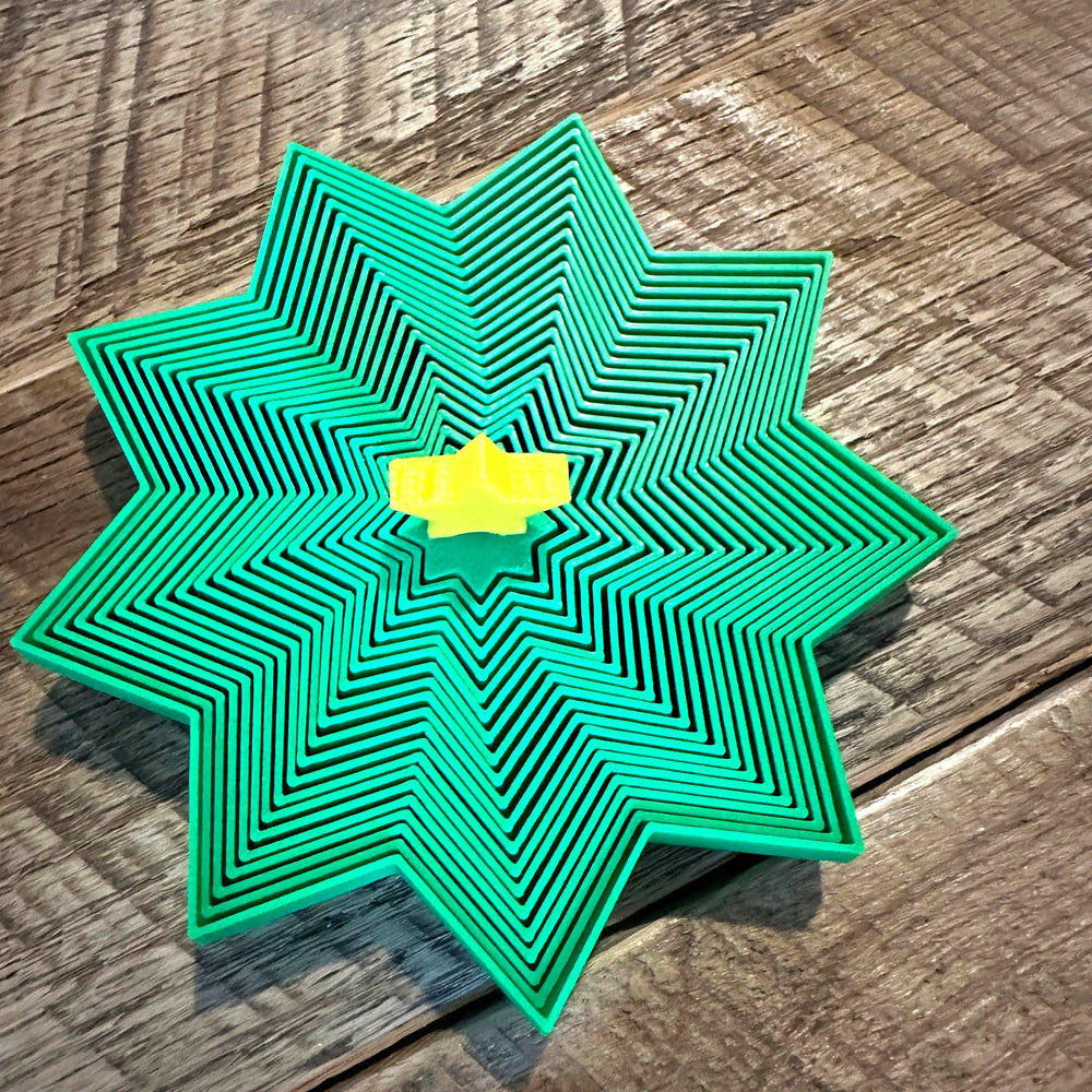 Christmas Spiral Fidget Spinner - 3D printed by The Brave Barn