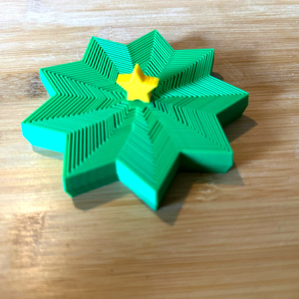 Christmas Spiral Fidget Spinner - 3D printed by The Brave Barn